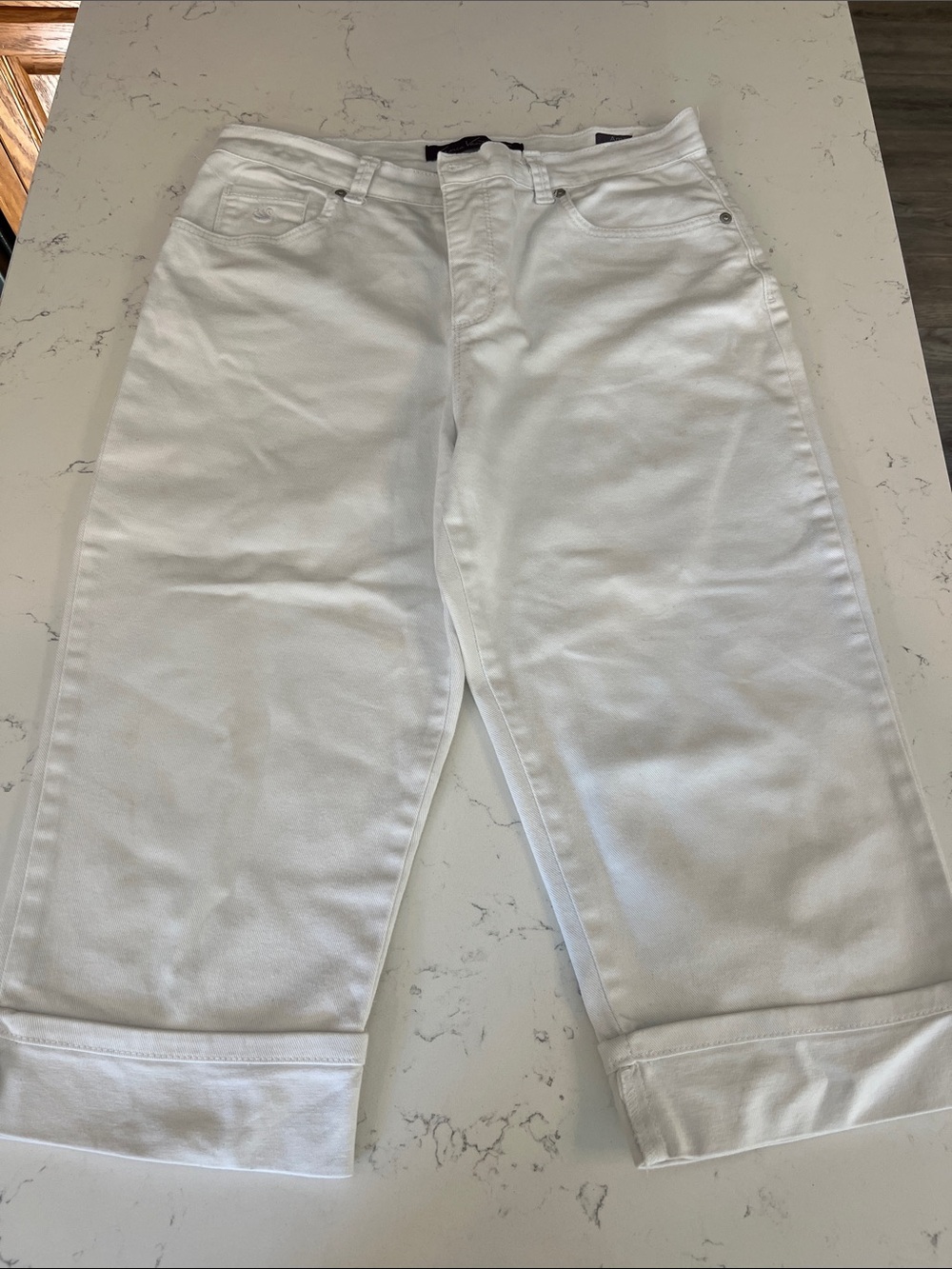 Gloria Vanderbilt White Cropped Jeans Ankle